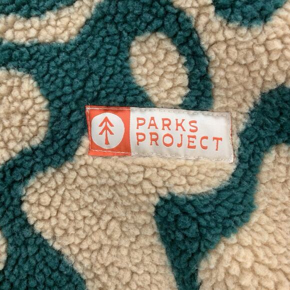 *Sold* Parks Project Yellowstone High Pile Fleece Pullover Unisex Medium Gey - Picture 2 of 7